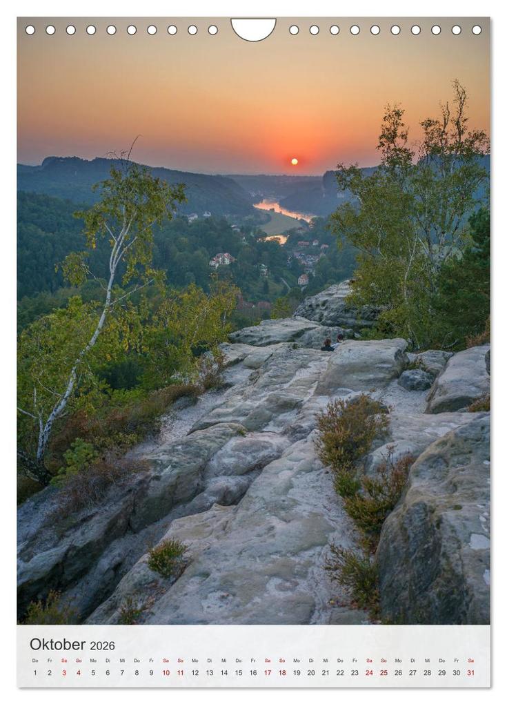 Weitere Ansicht: Bastei und Lilienstein - Unterwegs an zwei märchenhaften Orten in der Sächsischen Schweiz (Wandkalender 2026 DIN A4 hoch), CALVENDO Monatskalender | Thomas Bugdoll, Calvendo