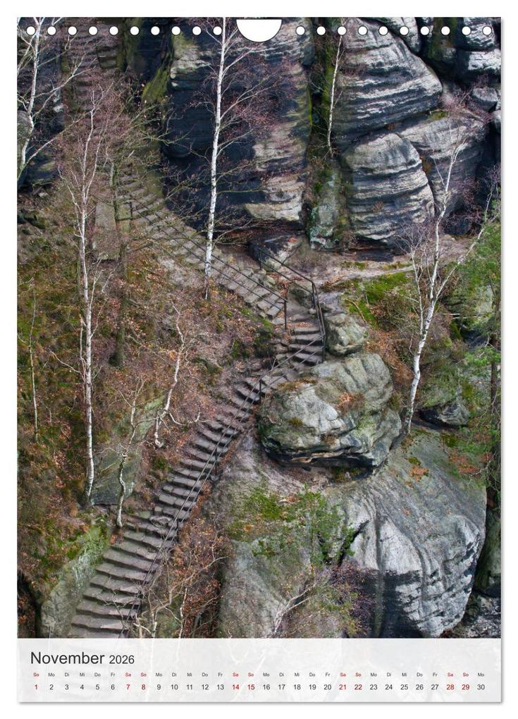 Weitere Ansicht: Bastei und Lilienstein - Unterwegs an zwei märchenhaften Orten in der Sächsischen Schweiz (Wandkalender 2026 DIN A4 hoch), CALVENDO Monatskalender | Thomas Bugdoll, Calvendo