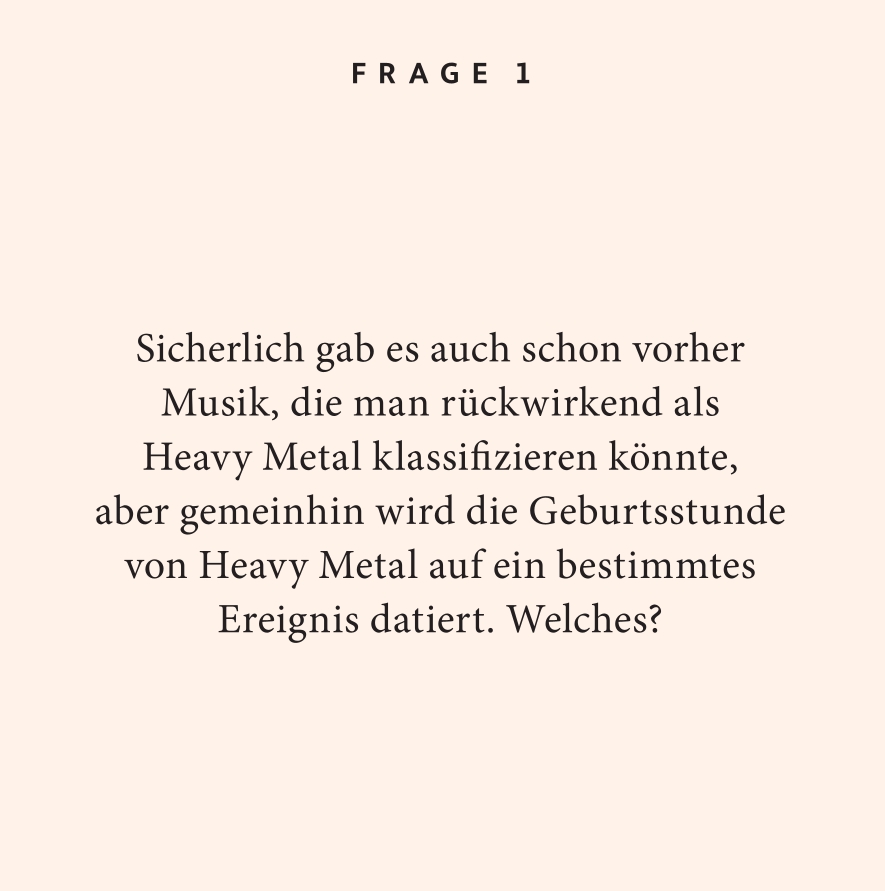 Weitere Ansicht: Heavy Metal-Quiz | Christopher Elvert
