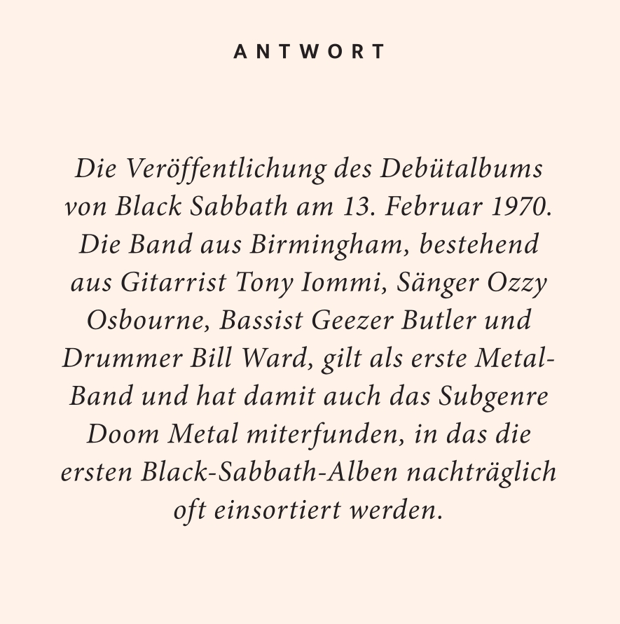 Weitere Ansicht: Heavy Metal-Quiz | Christopher Elvert