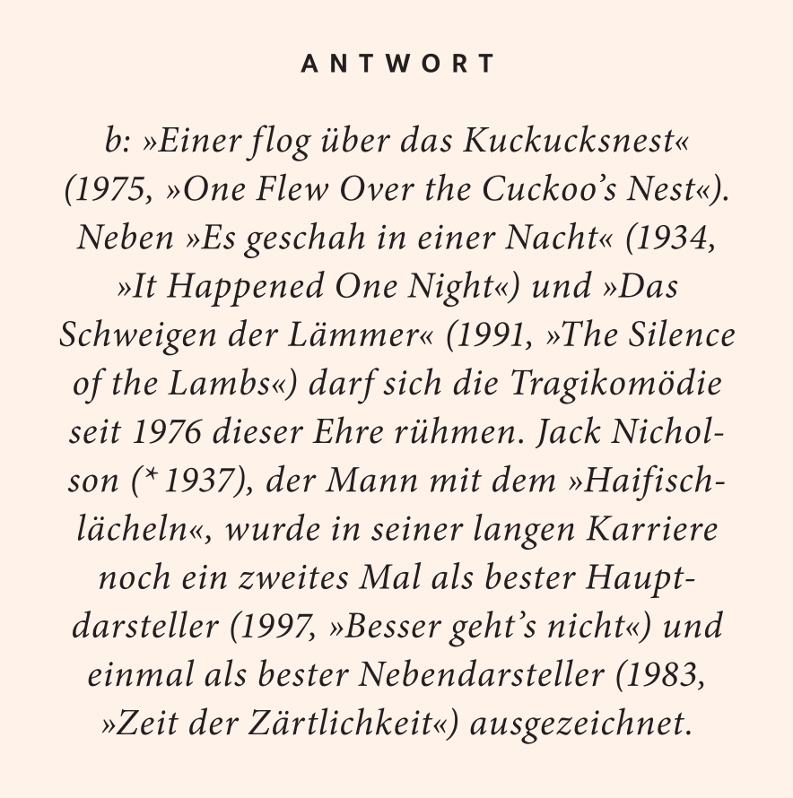 Weitere Ansicht: Film-Quiz | Marko Roeske