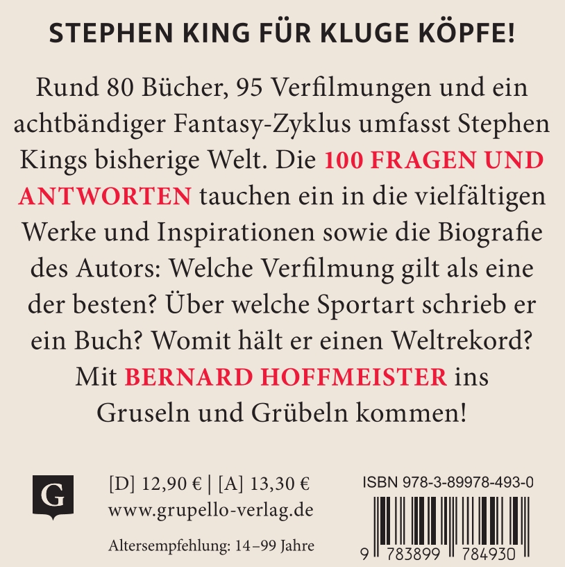 Weitere Ansicht: Stephen King-Quiz | Bernard Hoffmeister