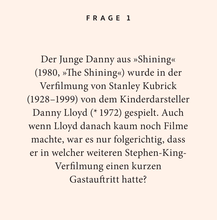 Weitere Ansicht: Stephen King-Quiz | Bernard Hoffmeister