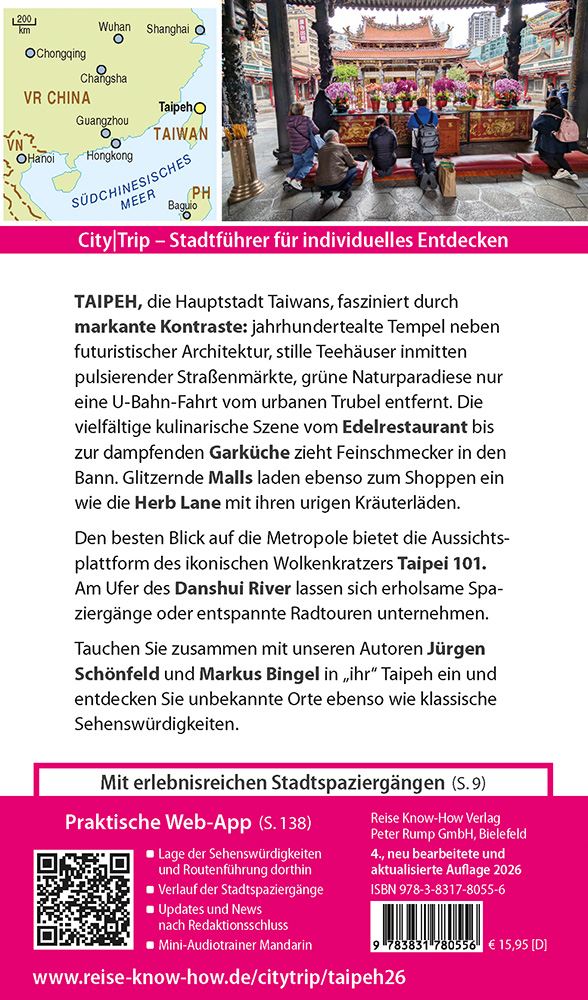 Weitere Ansicht: Reise Know-How CityTrip Taipeh | Jürgen Schönfeld, Markus Bingel