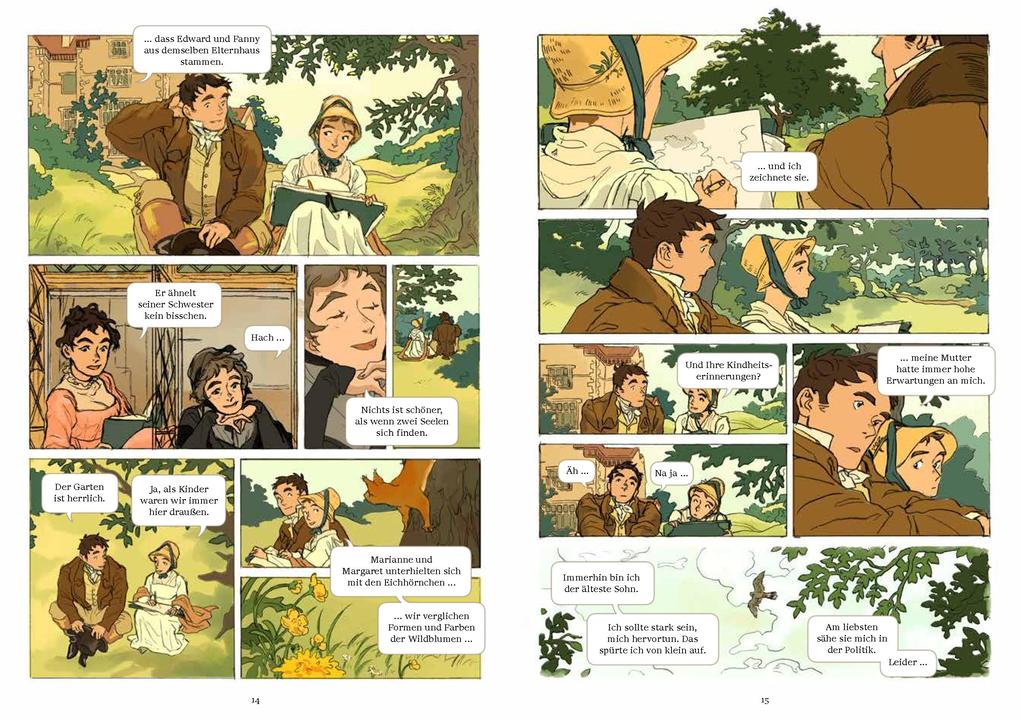Weitere Ansicht: Verstand und Gefühl - die Graphic Novel nach Jane Austen | Anna Opel, Jane Austen