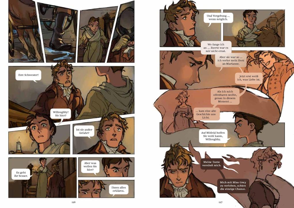 Weitere Ansicht: Verstand und Gefühl - die Graphic Novel nach Jane Austen | Anna Opel, Jane Austen