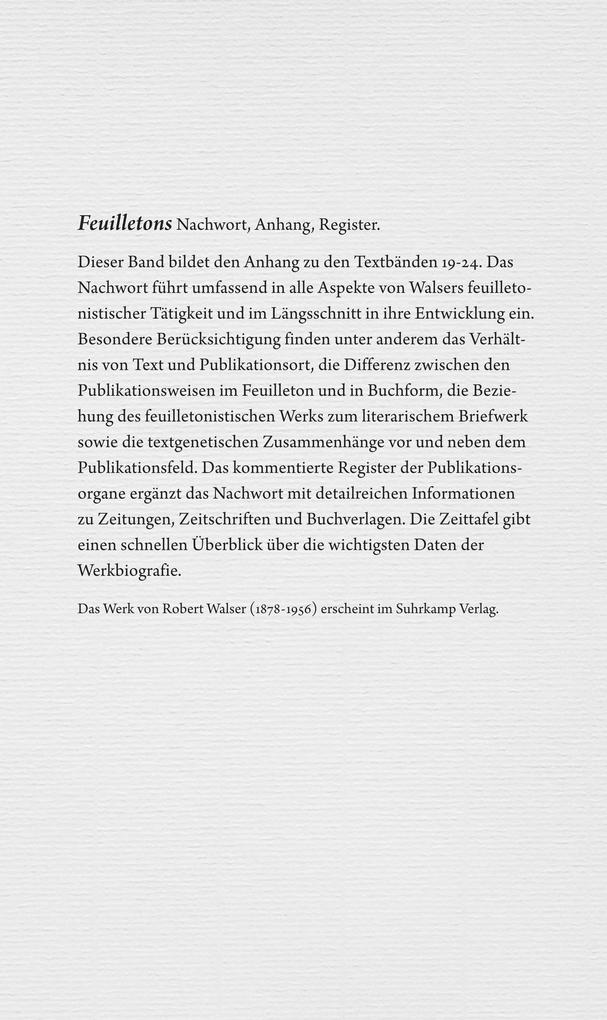 Weitere Ansicht: Werke. Berner Ausgabe | Robert Walser