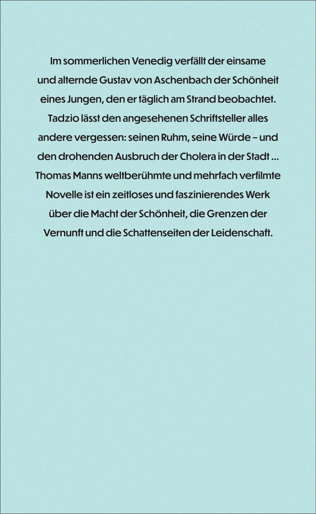 Weitere Ansicht: Der Tod in Venedig | Thomas Mann