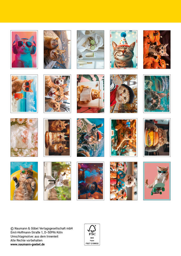 Weitere Ansicht: Postkartenblock Crazy Cats