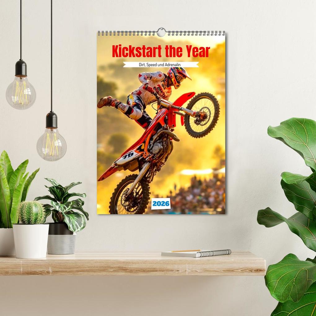 Weitere Ansicht: Kickstart the Year - Dirt, Speed und Adrenalin (Wandkalender 2026 DIN A3 hoch), CALVENDO Monatskalender | Claudia Schimmack, Calvendo