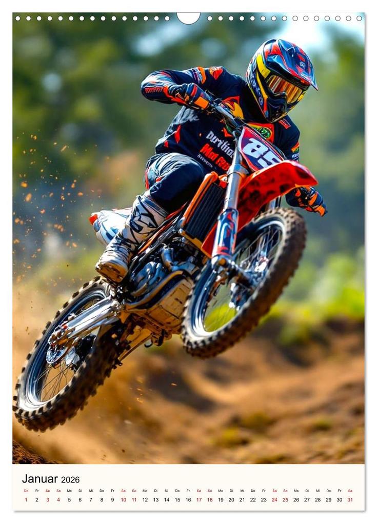Weitere Ansicht: Kickstart the Year - Dirt, Speed und Adrenalin (Wandkalender 2026 DIN A3 hoch), CALVENDO Monatskalender | Claudia Schimmack, Calvendo