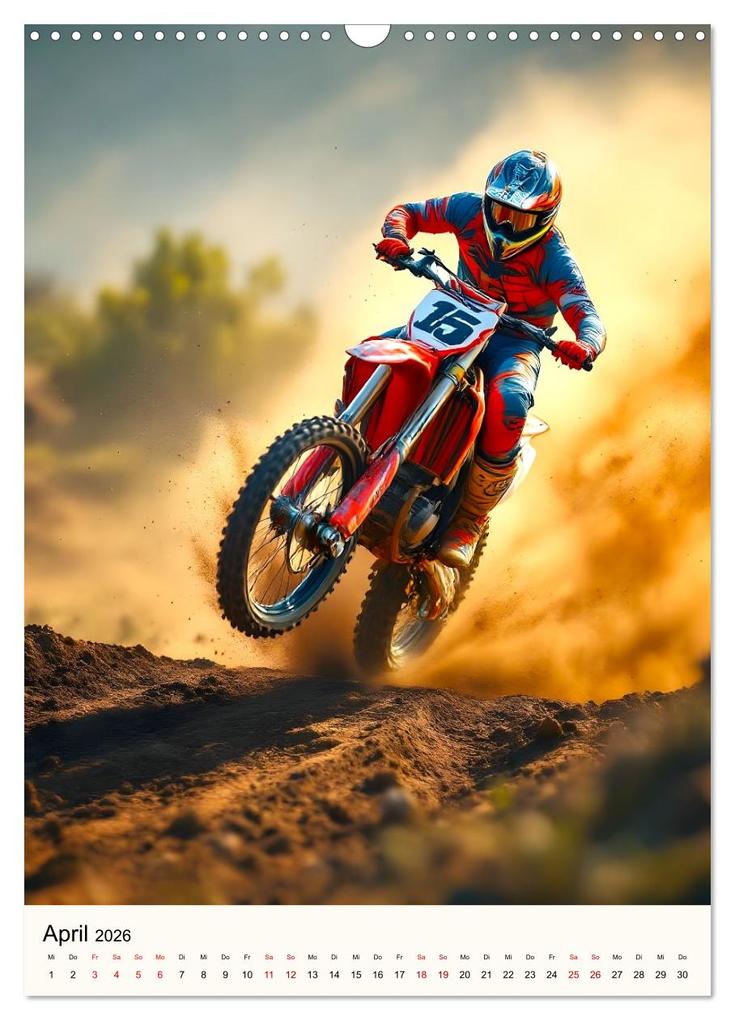 Weitere Ansicht: Kickstart the Year - Dirt, Speed und Adrenalin (Wandkalender 2026 DIN A3 hoch), CALVENDO Monatskalender | Claudia Schimmack, Calvendo