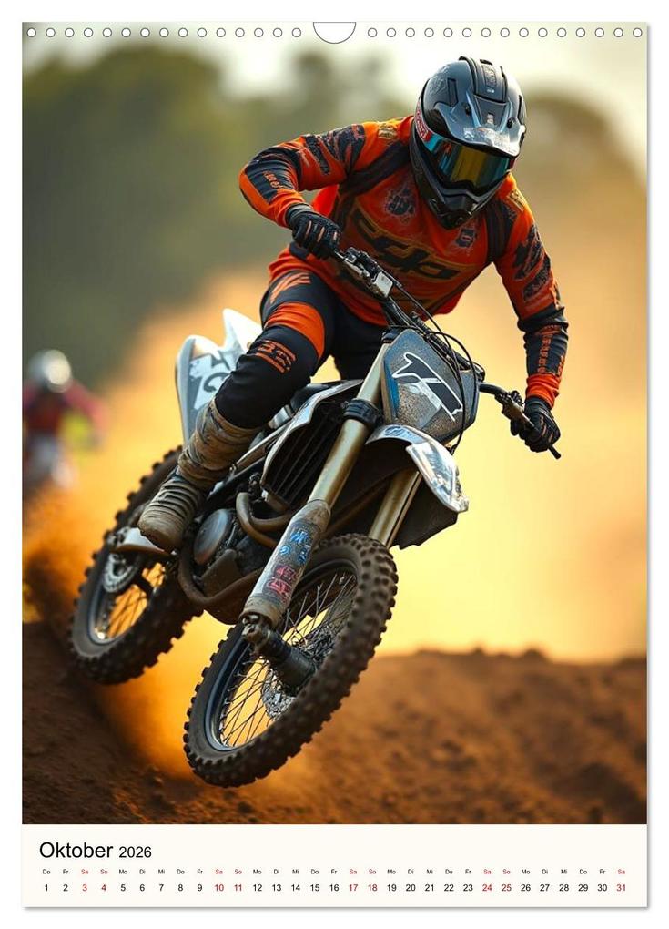 Weitere Ansicht: Kickstart the Year - Dirt, Speed und Adrenalin (Wandkalender 2026 DIN A3 hoch), CALVENDO Monatskalender | Claudia Schimmack, Calvendo