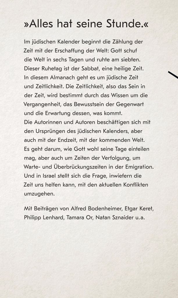 Weitere Ansicht: Zeit im jüdischen Kontext