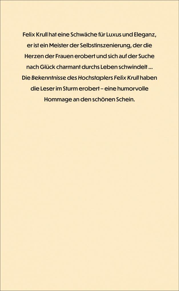 Weitere Ansicht: Bekenntnisse des Hochstaplers Felix Krull | Thomas Mann