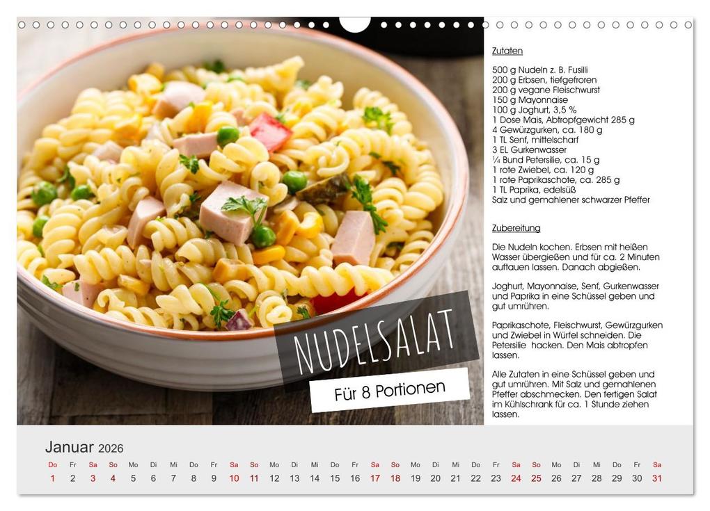 Weitere Ansicht: Vegetarisch - leicht und lecker (Wandkalender 2026 DIN A3 quer), CALVENDO Monatskalender | Martin Rettenberger, Calvendo