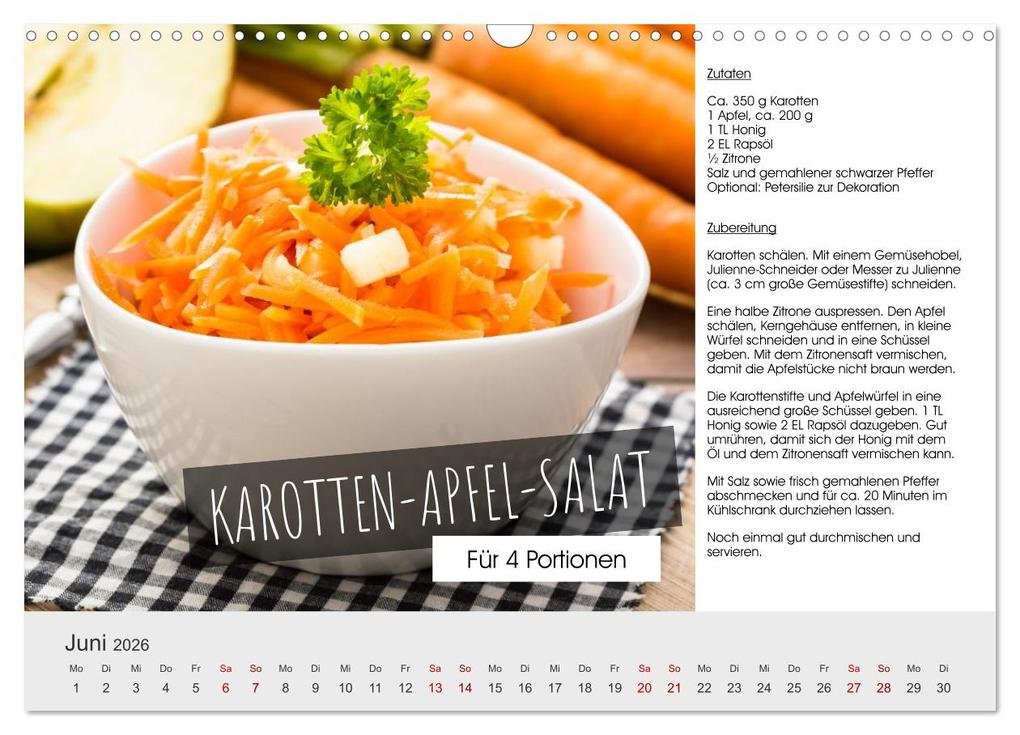 Weitere Ansicht: Vegetarisch - leicht und lecker (Wandkalender 2026 DIN A3 quer), CALVENDO Monatskalender | Martin Rettenberger, Calvendo