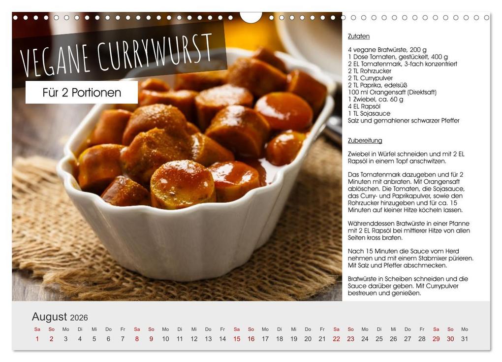 Weitere Ansicht: Vegetarisch - leicht und lecker (Wandkalender 2026 DIN A3 quer), CALVENDO Monatskalender | Martin Rettenberger, Calvendo