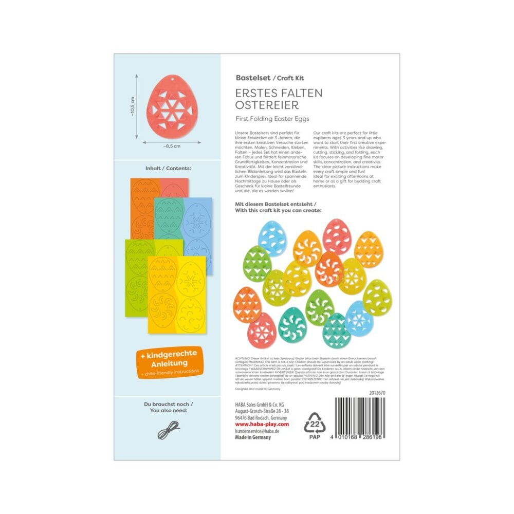 Weitere Ansicht: Bastelset - Erstes Falten Ostereier