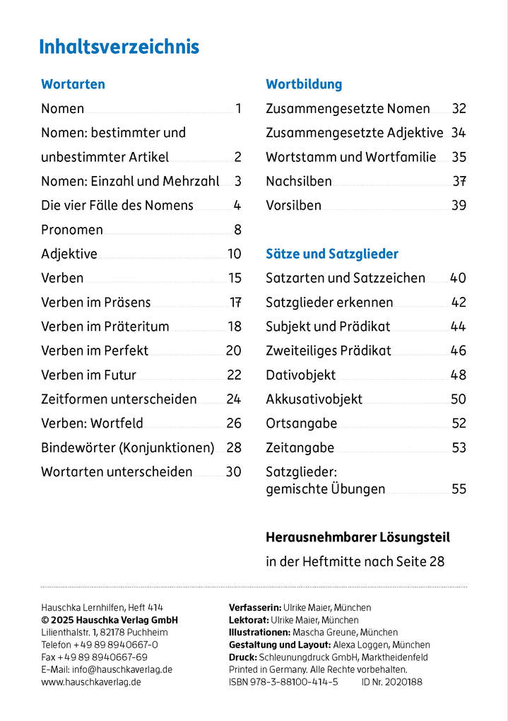 Weitere Ansicht: Mein Übungsheft Grammatik 4. Klasse | Ulrike Maier