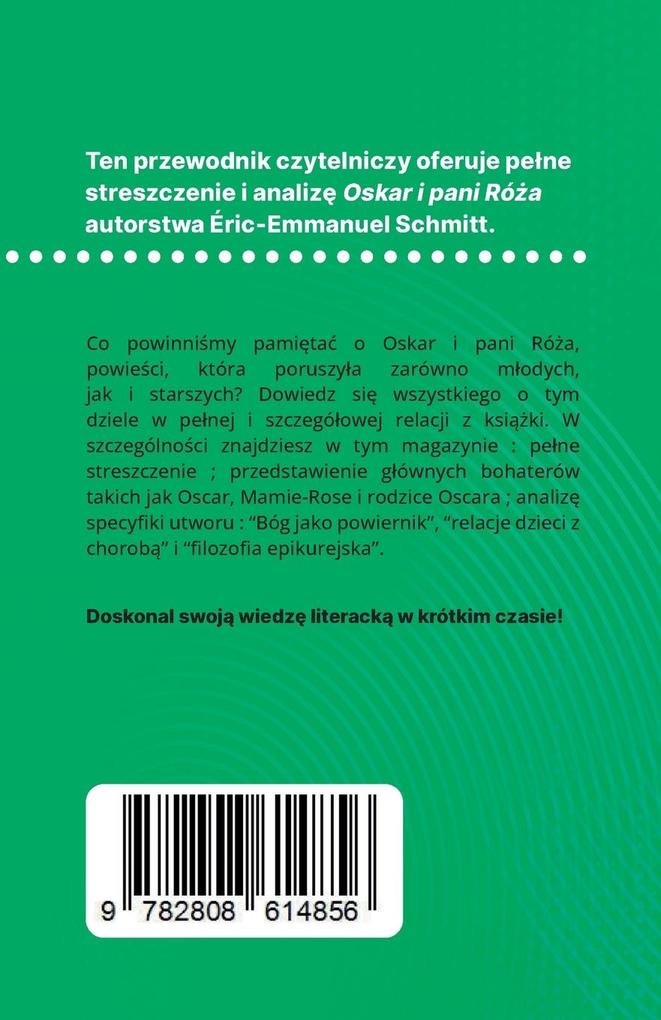Weitere Ansicht: Oskar i pani Róa ksika Éric-Emmanuel Schmitt (Analiza ksiki) | Laure de Caevel