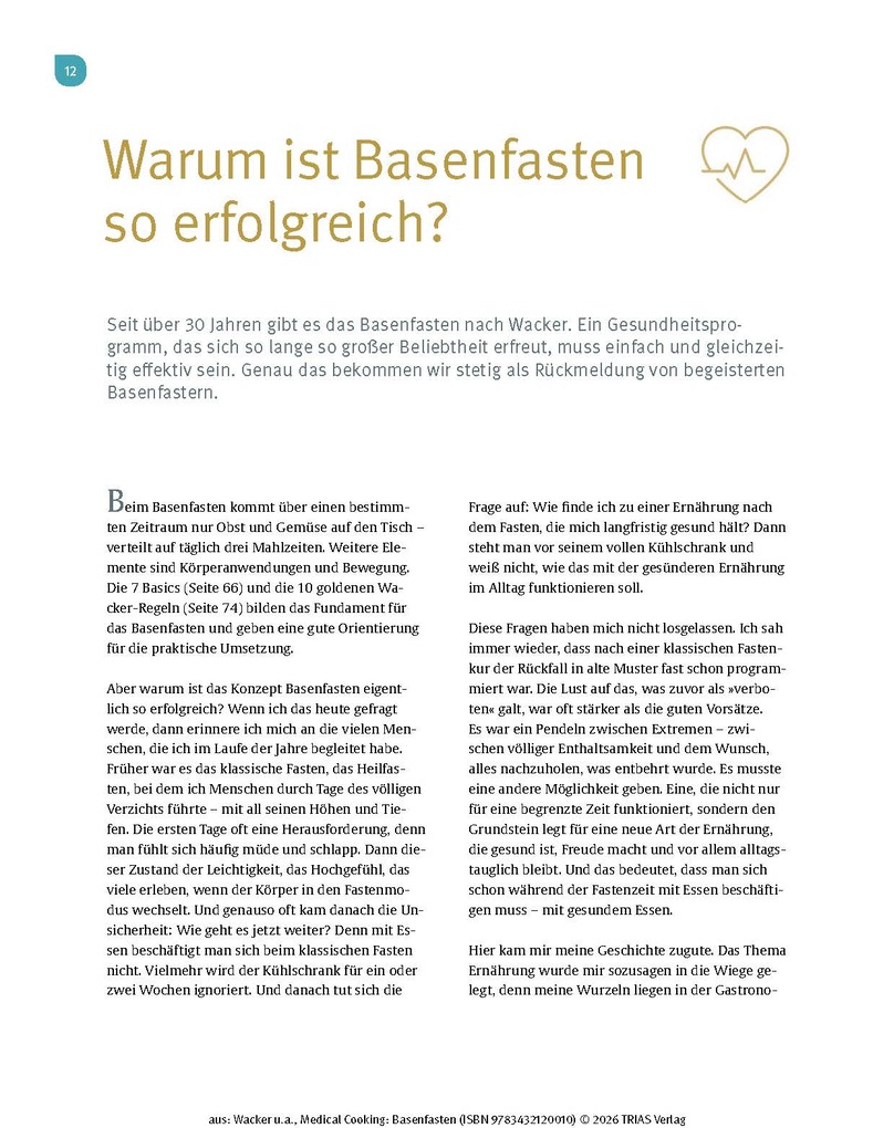 Weitere Ansicht: Medical Cooking: Basenfasten | Sabine Wacker, Martina Huber