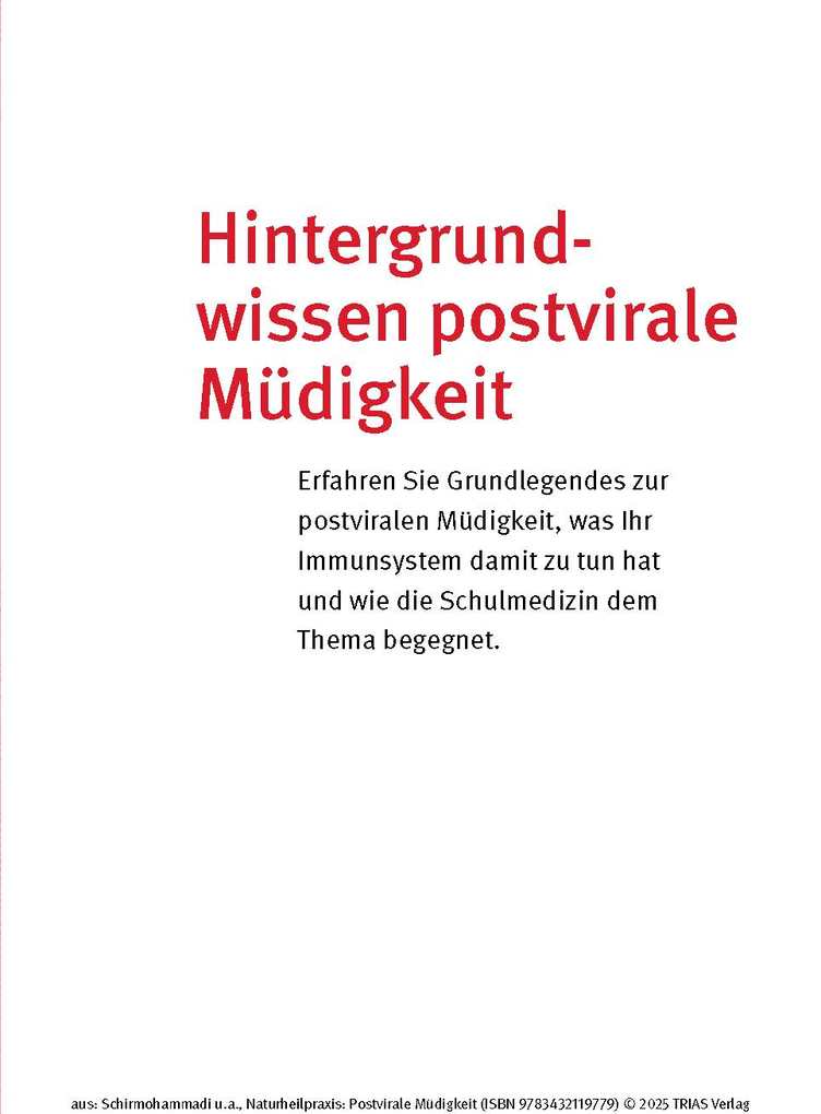 Weitere Ansicht: Naturheilpraxis: Postvirale Müdigkeit | Abbas Schirmohammadi, Philipp Feichtinger