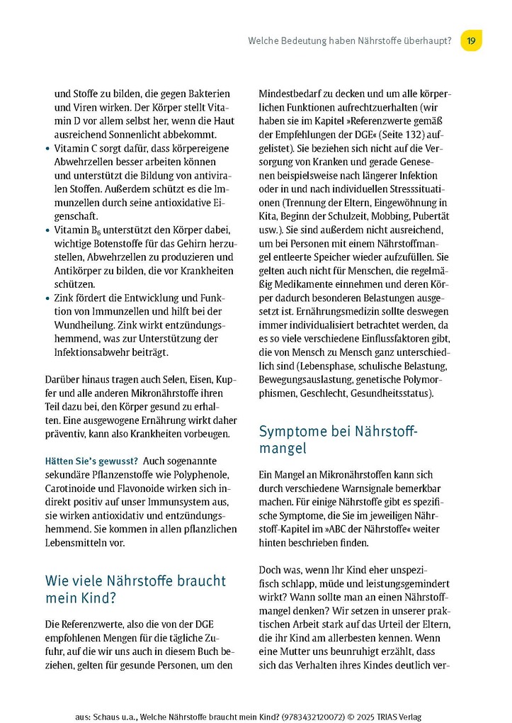 Weitere Ansicht: Welche Nährstoffe braucht mein Kind? | Judith Schaus, Silvia Kraatz, Franziska Delgas