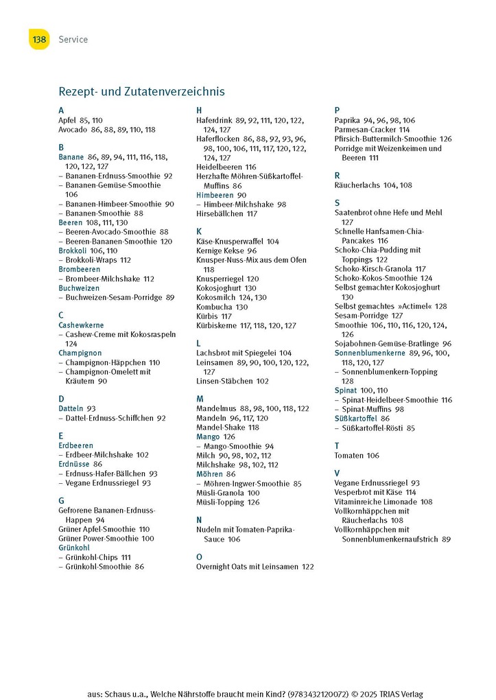 Weitere Ansicht: Welche Nährstoffe braucht mein Kind? | Judith Schaus, Silvia Kraatz, Franziska Delgas