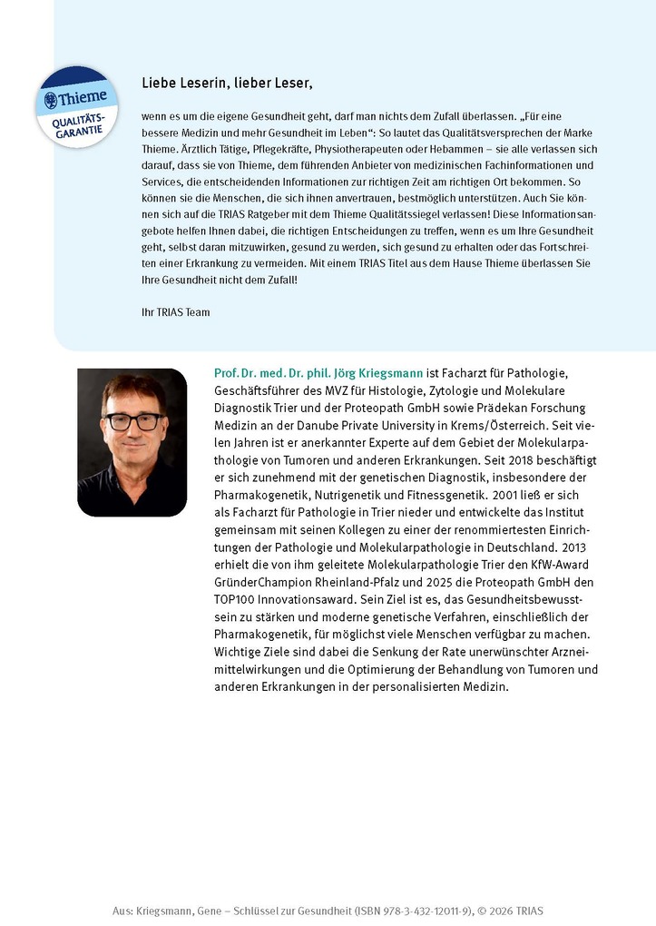 Weitere Ansicht: Gene - Schlüssel zur Gesundheit | Jörg Kriegsmann