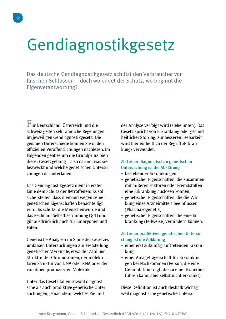 Weitere Ansicht: Gene - Schlüssel zur Gesundheit | Jörg Kriegsmann