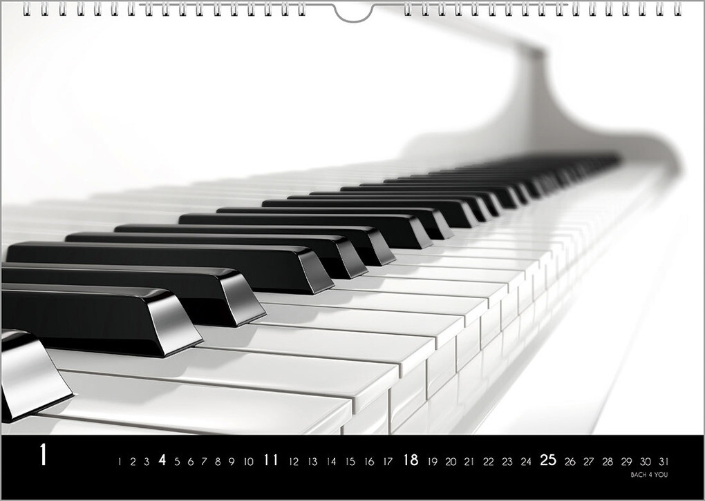 Weitere Ansicht: Musikinstrumente, ein Musik-Kalender 2026, DIN A4 | Peter Bach jr.
