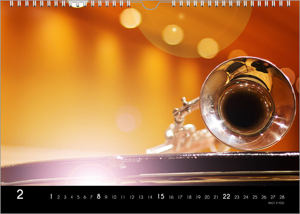 Weitere Ansicht: Musikinstrumente, ein Musik-Kalender 2026, DIN A4 | Peter Bach jr.