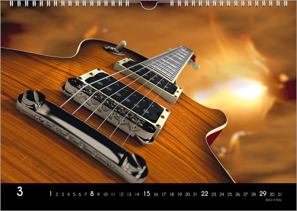 Weitere Ansicht: Musikinstrumente, ein Musik-Kalender 2026, DIN A4 | Peter Bach jr.
