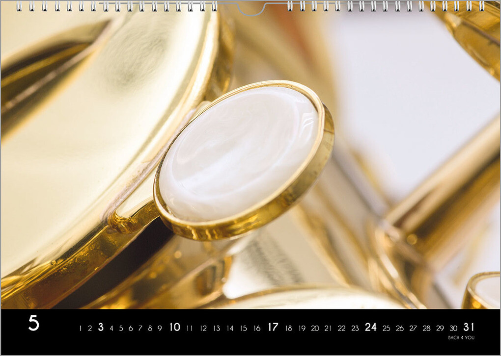Weitere Ansicht: Musikinstrumente, ein Musik-Kalender 2026, DIN A4 | Peter Bach jr.