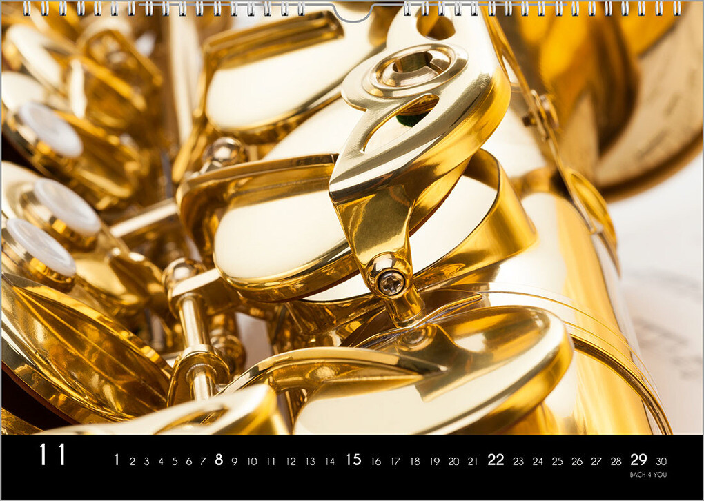 Weitere Ansicht: Musikinstrumente, ein Musik-Kalender 2026, DIN A4 | Peter Bach jr.