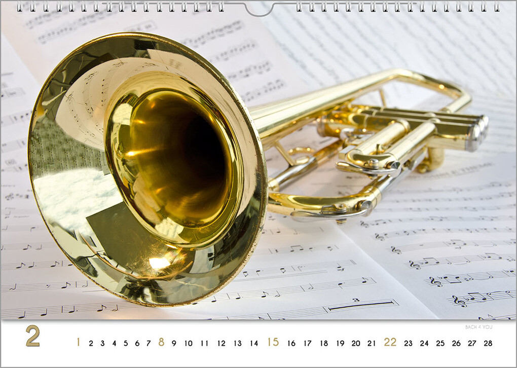 Weitere Ansicht: Blech-Instrumente - Musik-Kalender 2026, DIN A3 | Peter Bach jr.