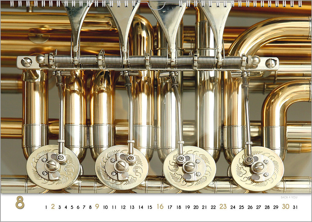 Weitere Ansicht: Blech-Instrumente - Musik-Kalender 2026, DIN A3 | Peter Bach jr.