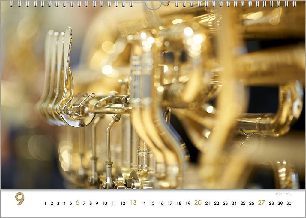 Weitere Ansicht: Blech-Instrumente - Musik-Kalender 2026, DIN A3 | Peter Bach jr.