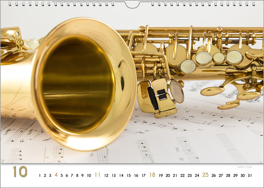 Weitere Ansicht: Blech-Instrumente - Musik-Kalender 2026, DIN A3 | Peter Bach jr.