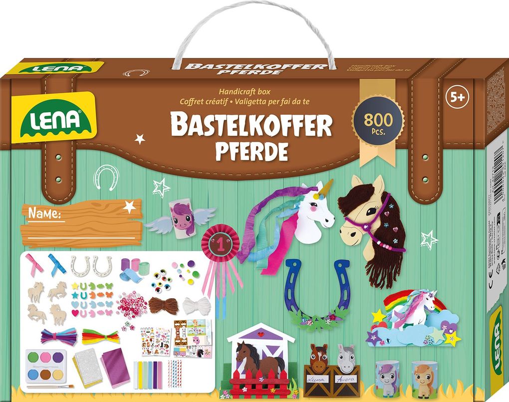 Produktbild: LENA - Bastelkoffer Pferde, Premium