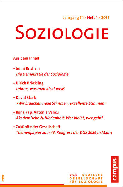Produktbild: Soziologie 4/2025