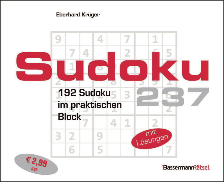 Produktbild: Sudokublock 237 | Eberhard Krüger