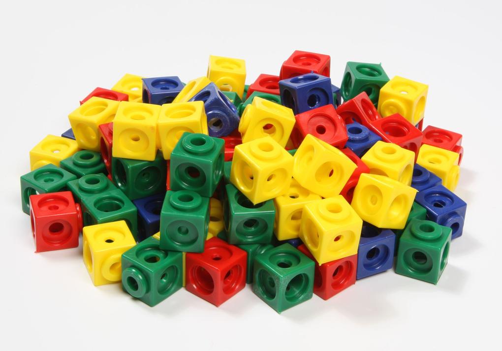 Produktbild: 100 Steckwürfel 4- farbig 1,7cm