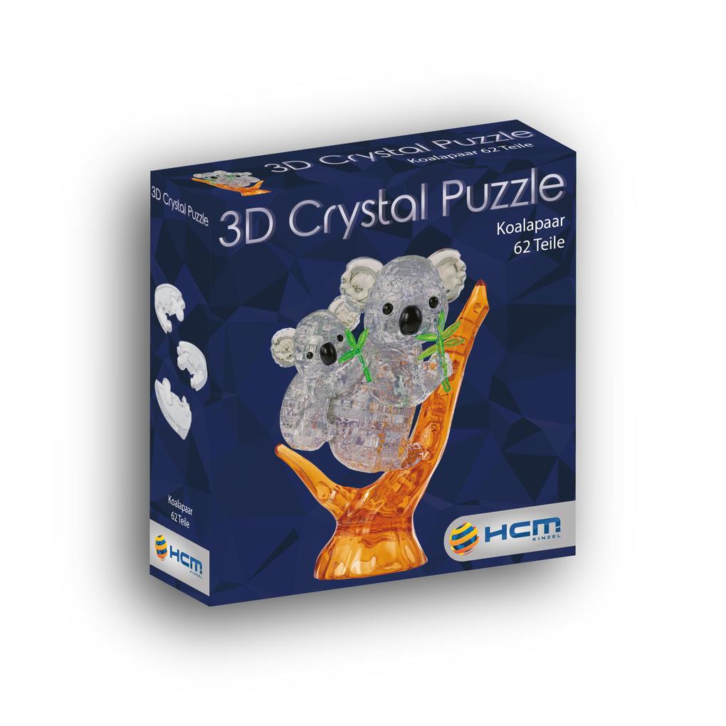 Produktbild: 3D Crystal Puzzle - Koalabärenpaar - 62 Teile