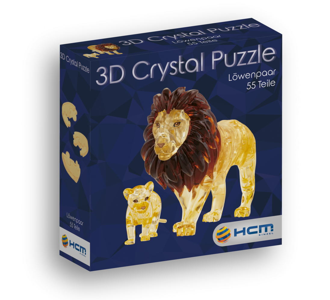 Produktbild: 3D Crystal Puzzle - Löwenpaar - 56 Teile