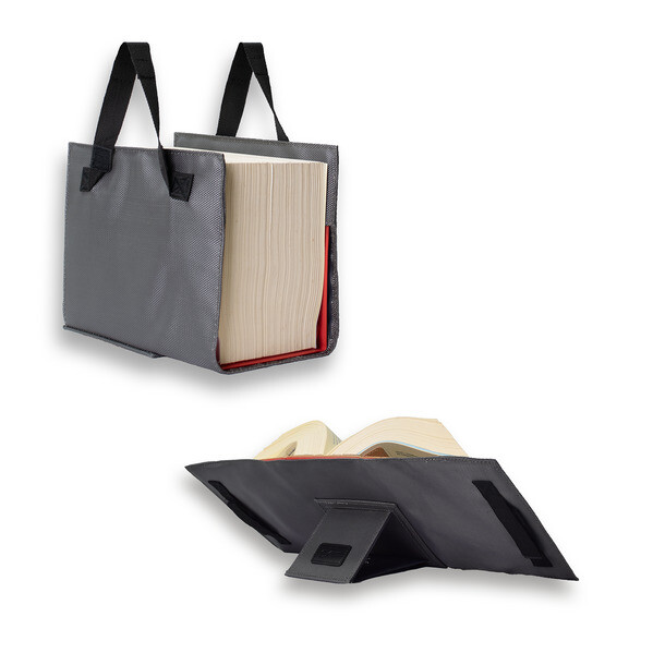 Produktbild: LexSKIN Einband in Gr. XL (Habersack) in Dunkel-Grau mit ausklappbarer Buchstütze | SKIN von Barth & Bauer E. K.