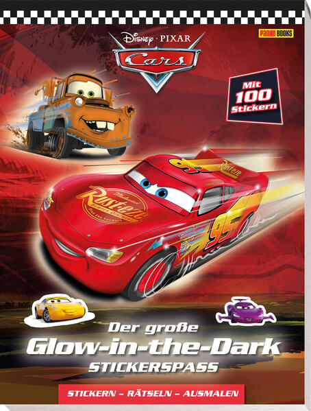 Produktbild: Disney Cars: Der große Glow-in-the-Dark-Stickerspaß: Stickern - Rätseln - Ausmalen | Panini
