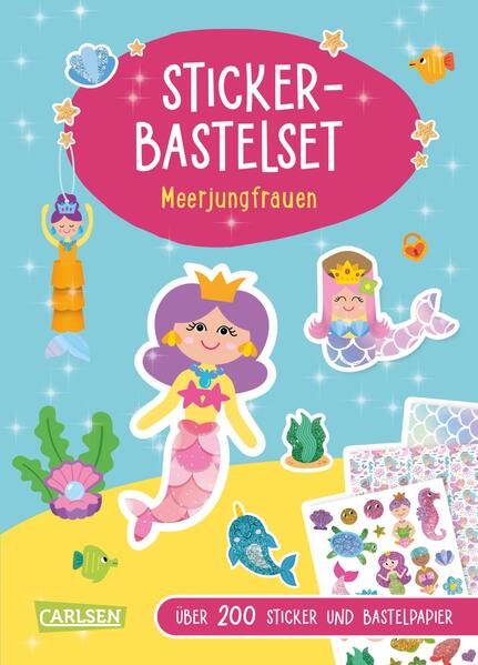 Produktbild: Bastelset für Kinder: Sticker-Bastelset: Meerjungfrauen | Anton Poitier