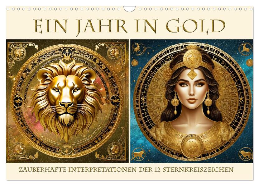 Produktbild: Ein Jahr in Gold (Wandkalender 2026 DIN A3 quer), CALVENDO Monatskalender | Calvendo, Claudia Kleemann